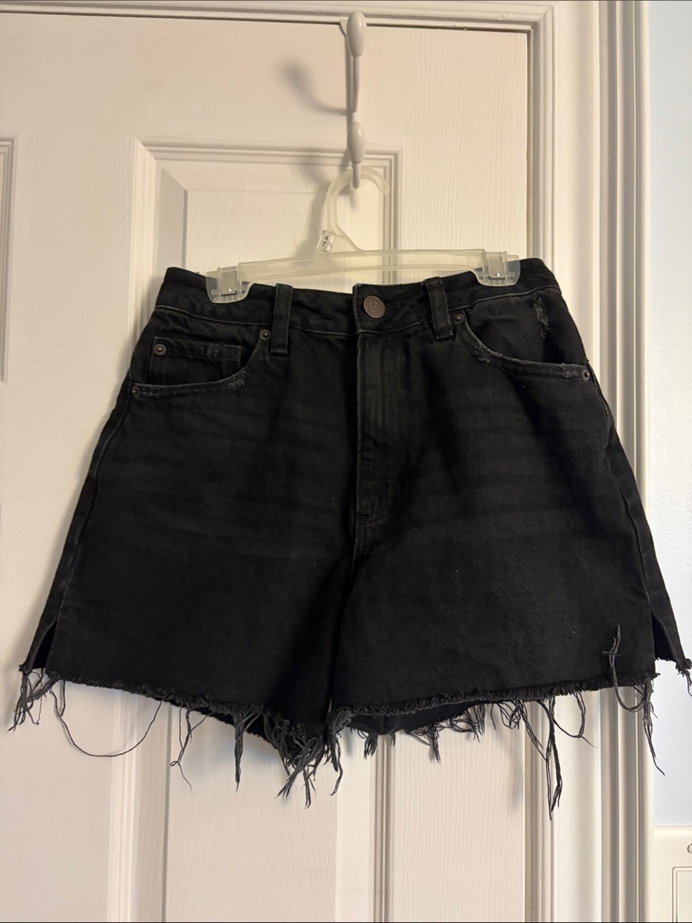 Garage Black Frayed Hem Women’s Denim Shorts